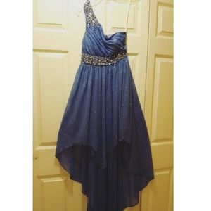 SPARKLY BLUE MID/HIGH DRESS